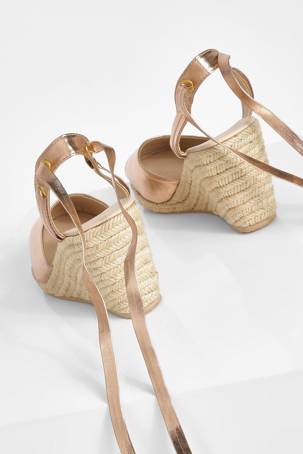 Wide fit store rose gold wedges